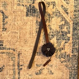 High waisted leather belt